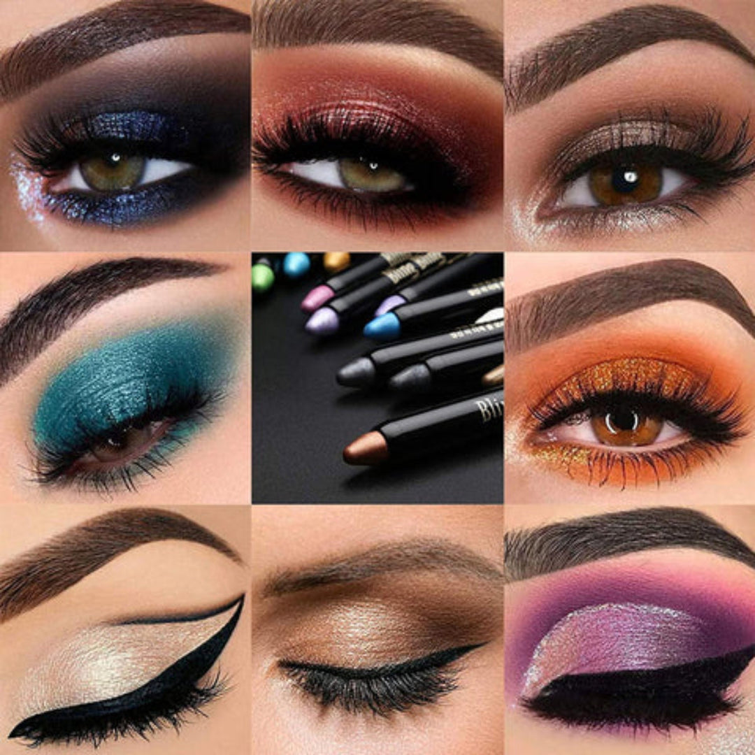 Vandfast øjenskygge blyantsæt med 15 farver, perfekt til præcis og skøn kvindeøjenmakeup.