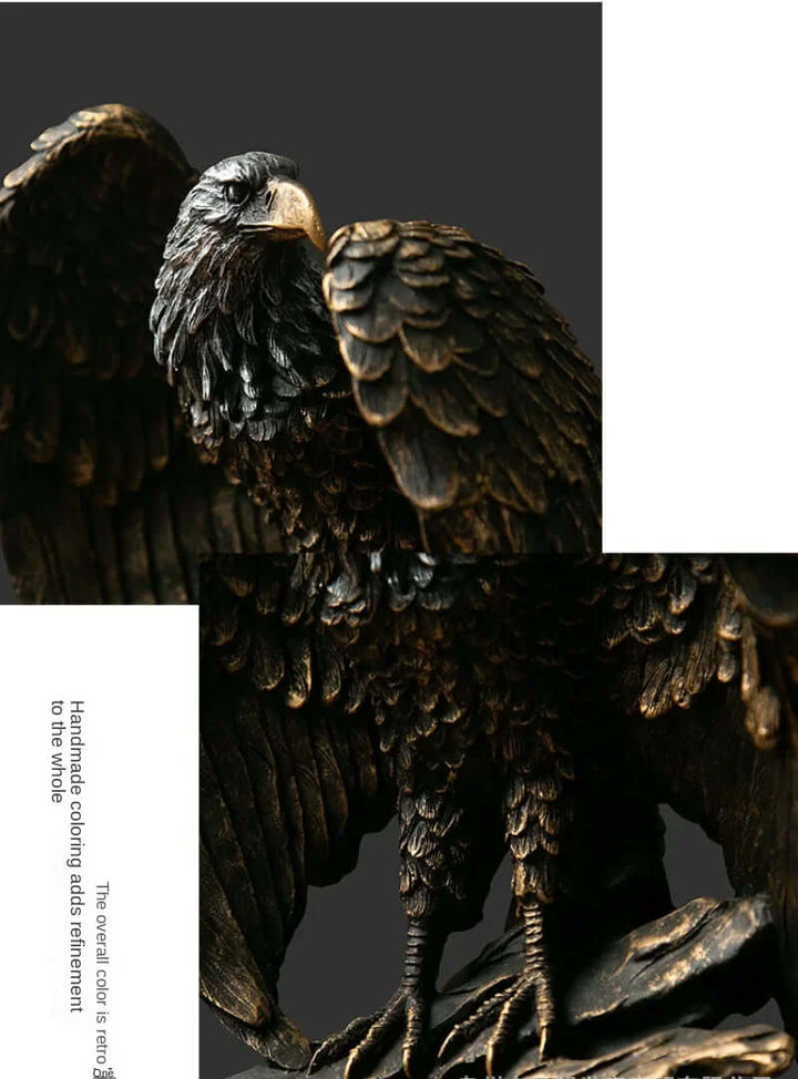Majestætisk Ørnskulptur i Bronze