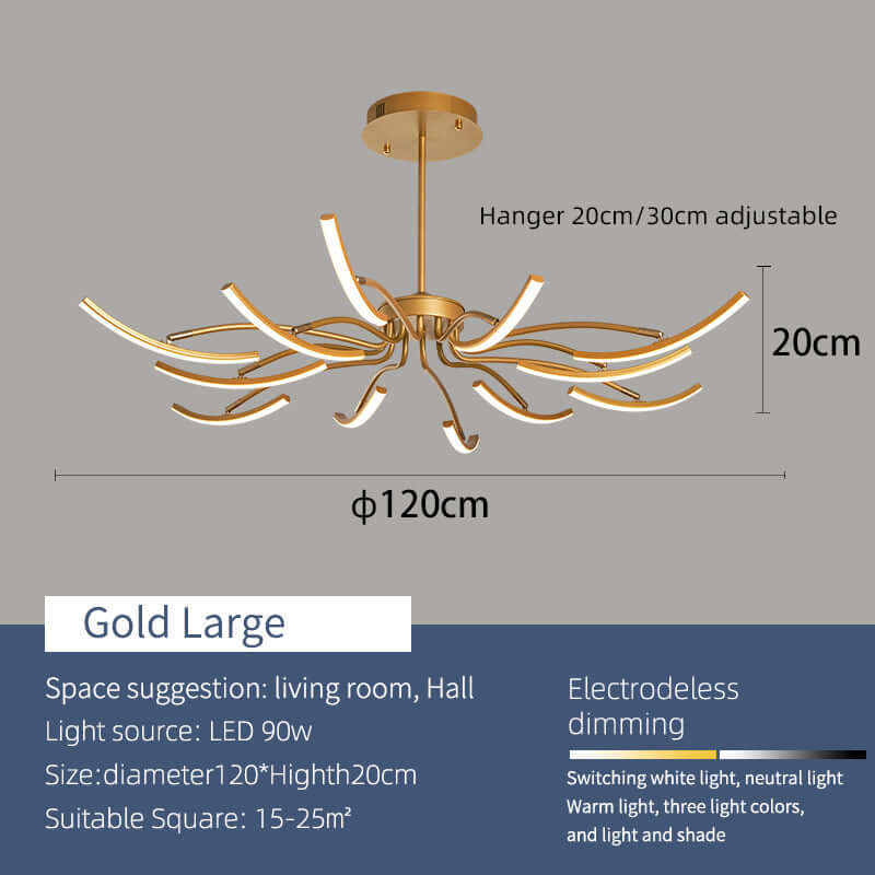Moderne LED-loftlampe til hjemmet