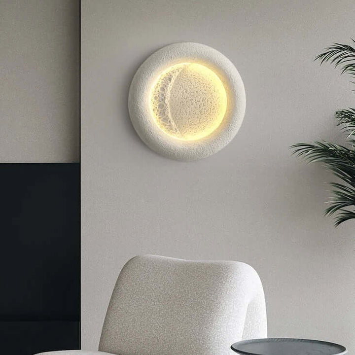 Moderne Rund LED Væglampe i Harpiks D40cm