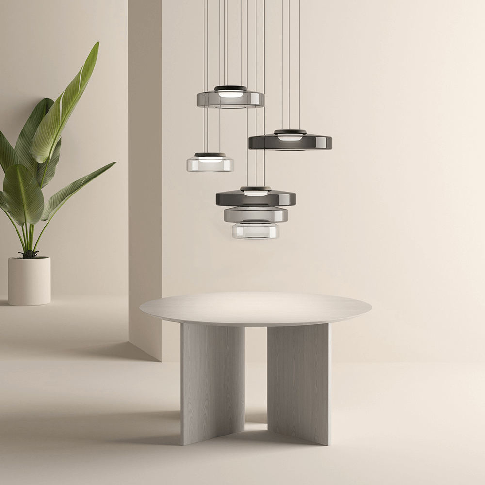Elegant Bauhaus Glas Pendel Lampe