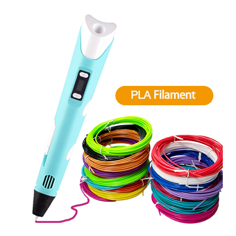 3D-printer pen i aktion med farverigt filament, ideel til kreative 3D-projekter, perfekt til kunstnere og hobbymennesker.