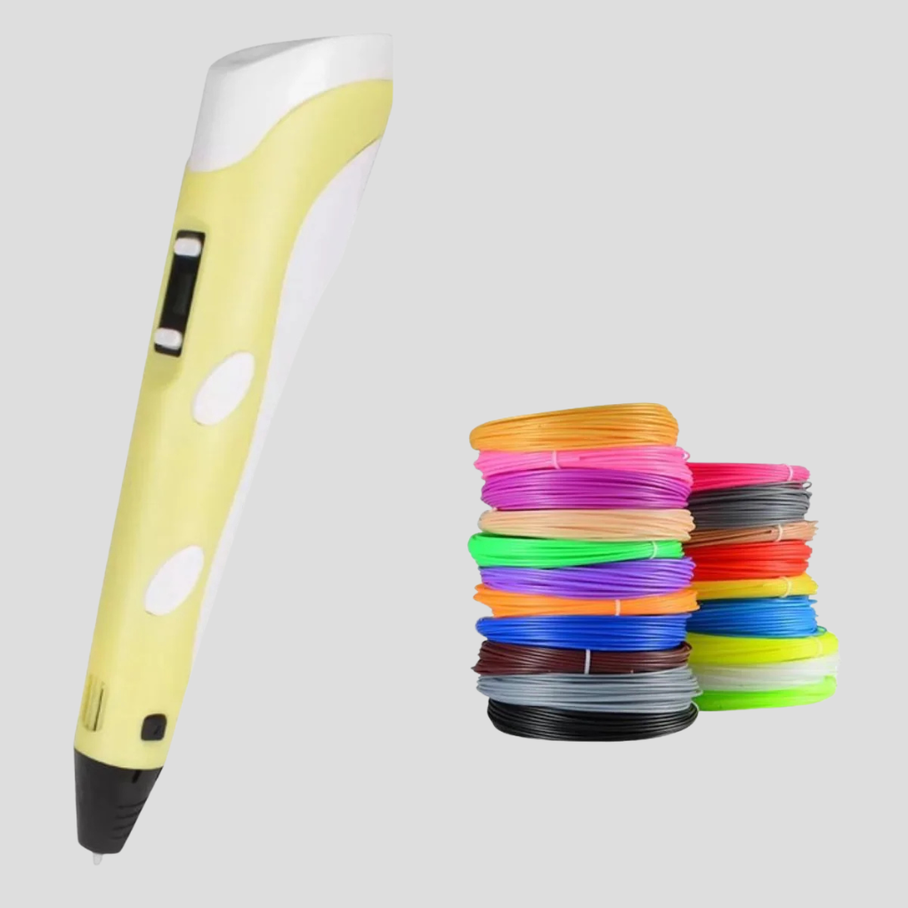 Ergonomisk filament pen med hastighedsregulering, klar til at tegne i 3D. Til hobby og design.