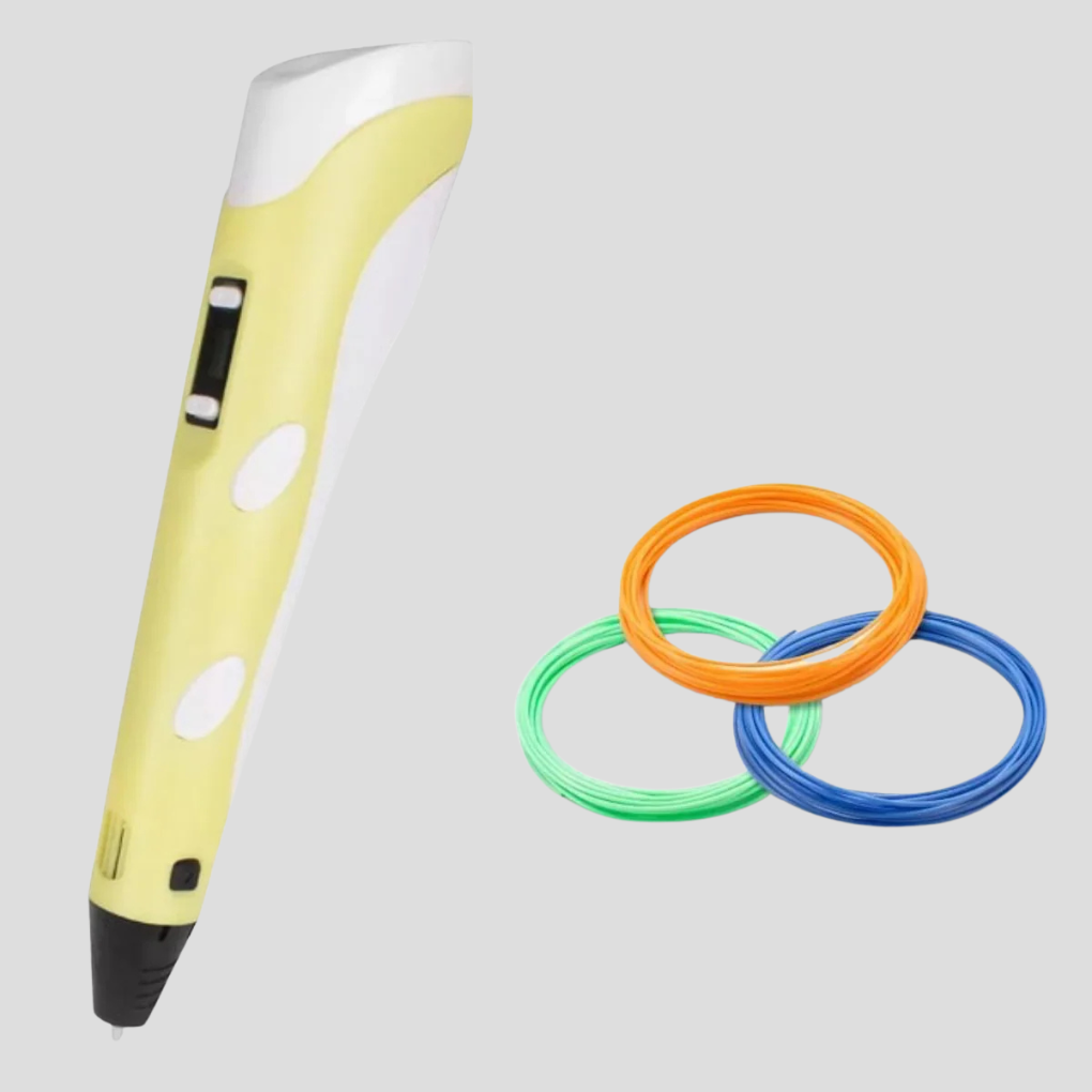 Færdigt 3D kunstværk skabt med en 3D pen. Inspirer til modellering og kreativitet.