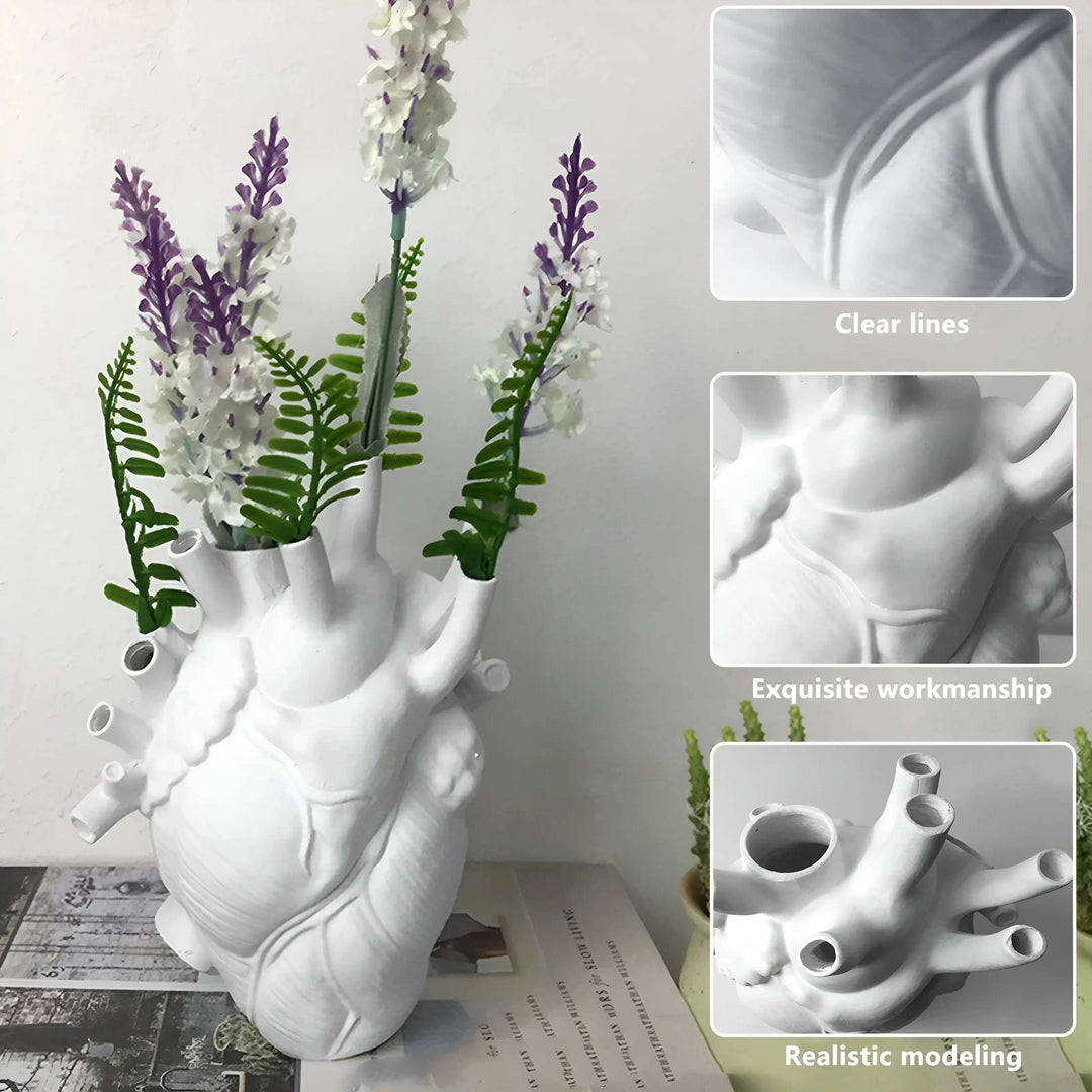 Hjerteformet dekorativ vase Elena