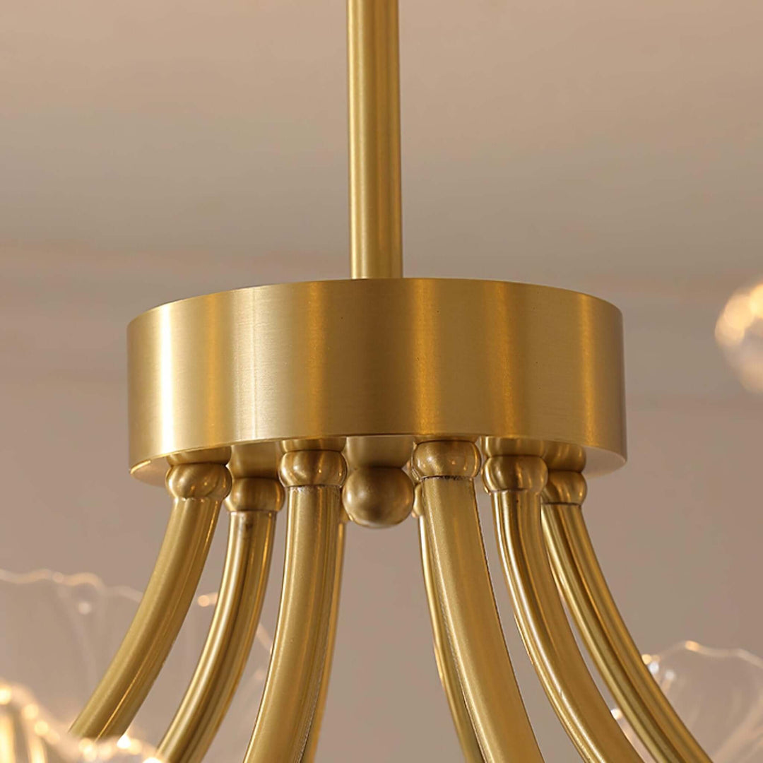 Elegant og Moderne Blomsterglas Lysekrone