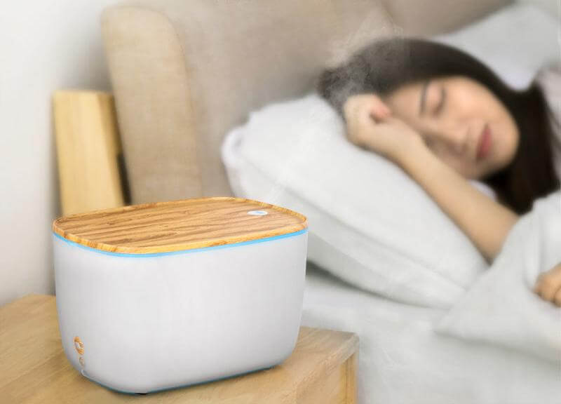 Ultralyd Luftfugter med Aromaterapi og Natlys