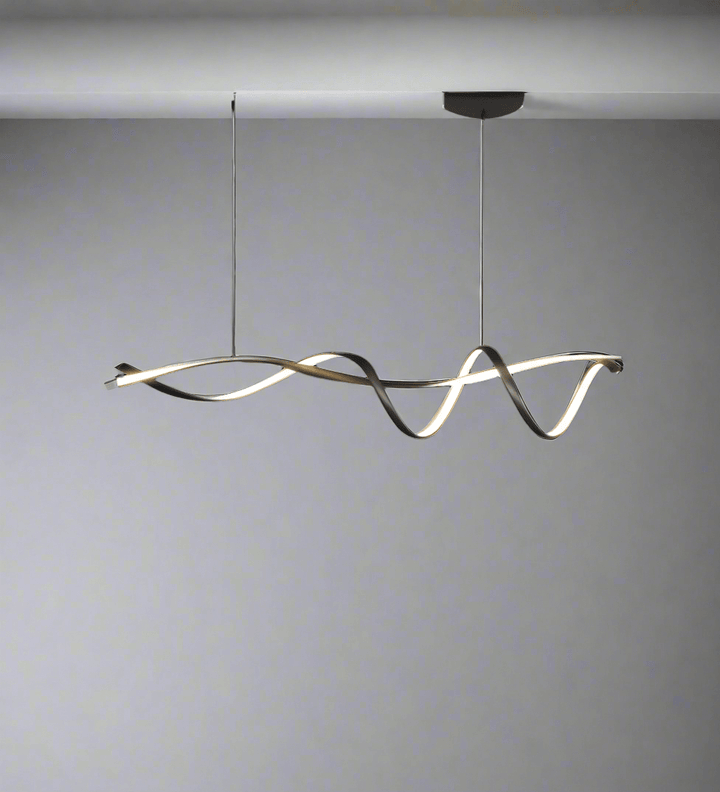 Moderne LED-lysekrone - Sort