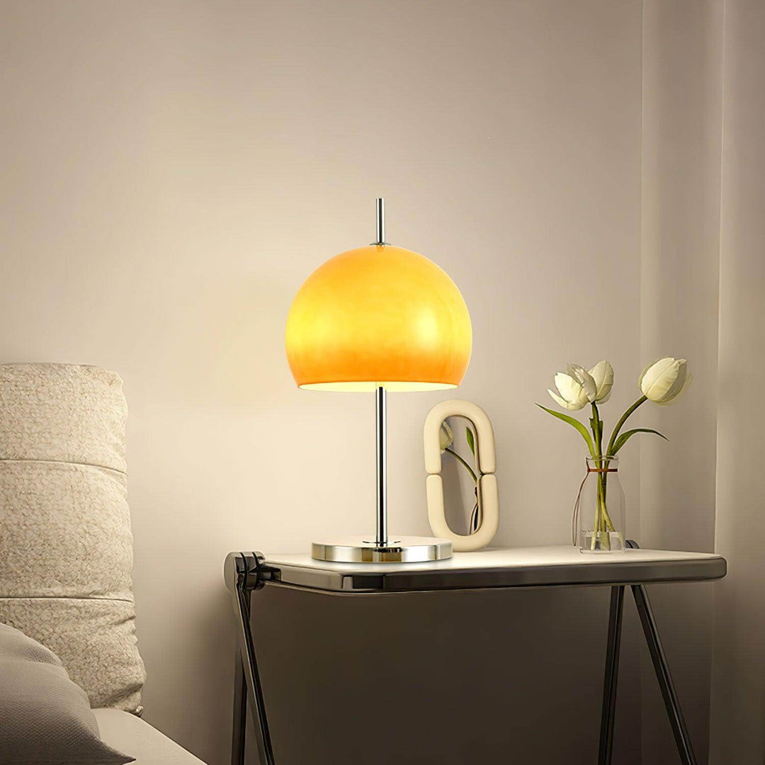 Svamp Design Bordlampe Glas Ravfarvet