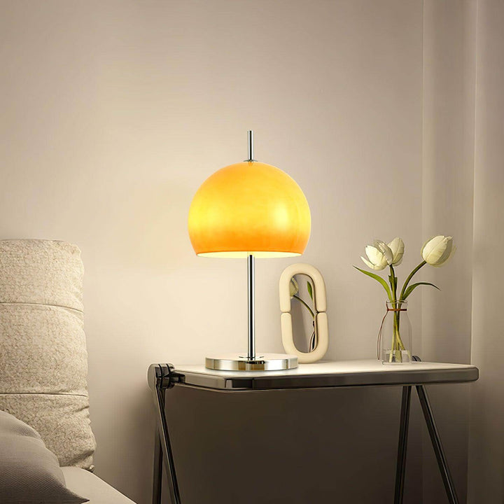 Svamp Design Bordlampe Glas Ravfarvet