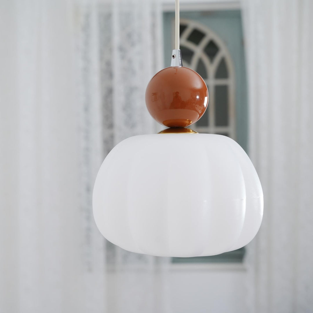 Elegant Græskar Pendellampe, 14 cm