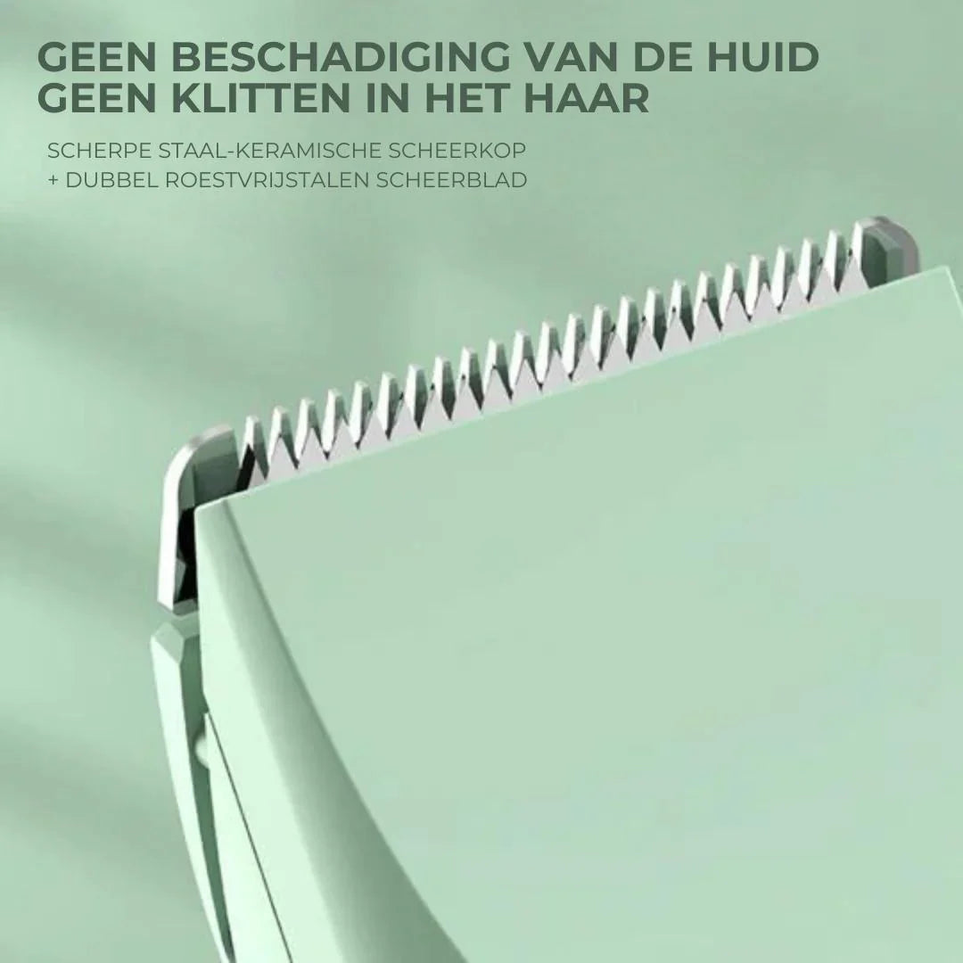 4-i-1 kæledyrsplejetrimmer til pels- og klopleje, kompakt design, ideel til kæledyr, ergonomisk, støjsvag.
