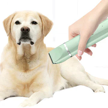 4-i-1 kæledyrsplejetrimmer til pels- og klopleje, kompakt design, ideel til kæledyr, ergonomisk, støjsvag.