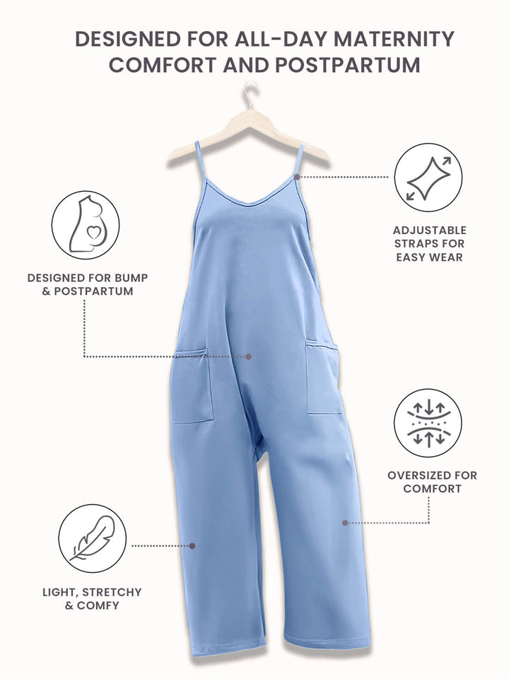 Afslappet kvinders jumpsuit med elastisk talje, ideel til hyggelige stunder.
