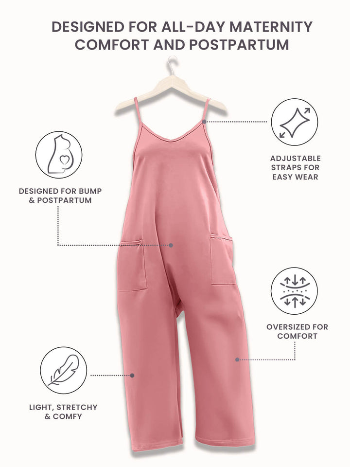 Afslappet kvinders jumpsuit med elastisk talje, ideel til en afslappet arbejdsdag.