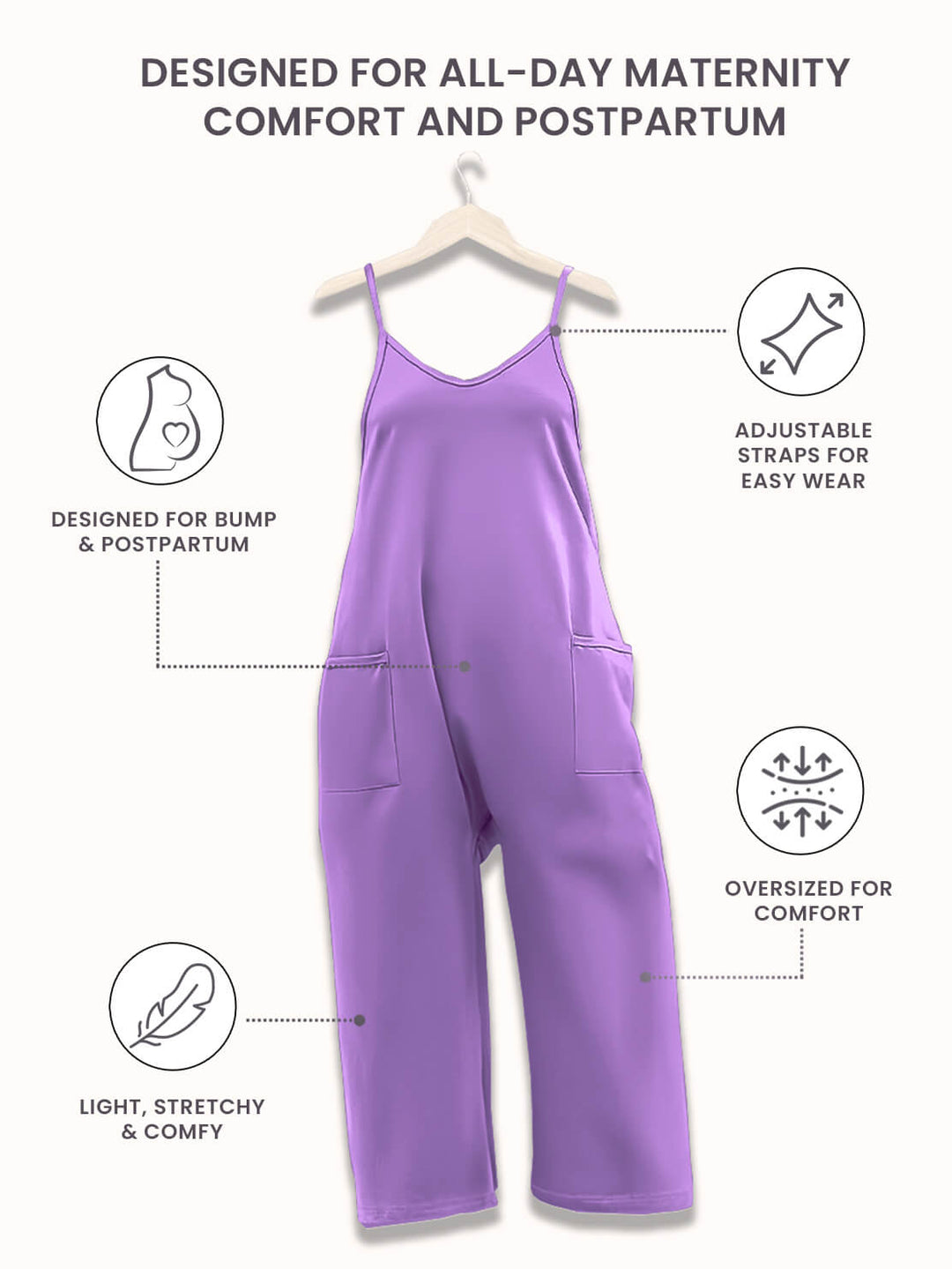 Stilfuld kvinders jumpsuit med elastisk talje, der giver en følelse af frihed.