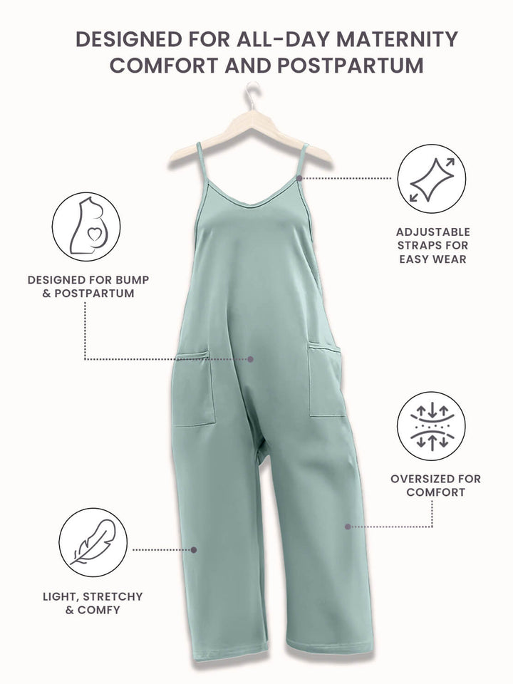 Afslappet kvinders jumpsuit med elastisk talje, perfekt til weekendbrug.