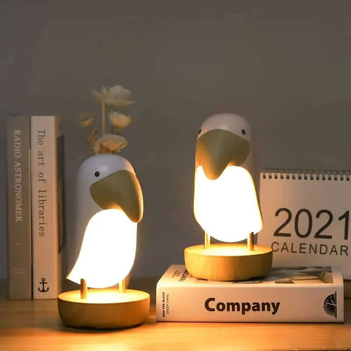 Genopladelig LED Fuglenatlampe til Børn