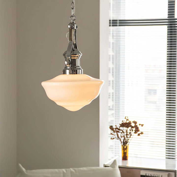Elegant Pendel Lys i Glas & Metal