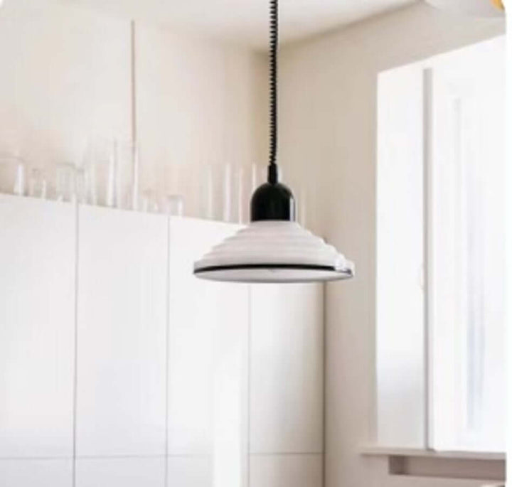Cremefarvet Glas Pendellampe