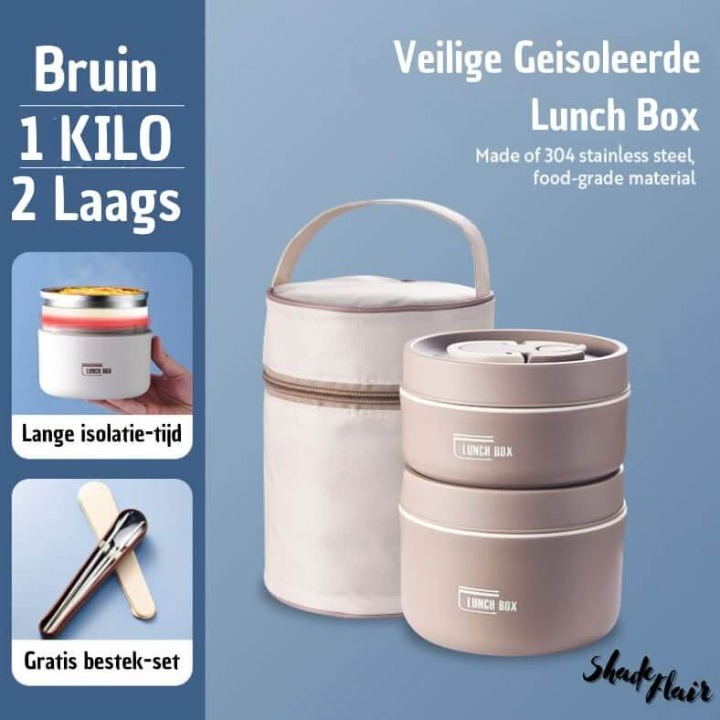 Isoleret madkassesæt i rustfrit stål - LunchMate