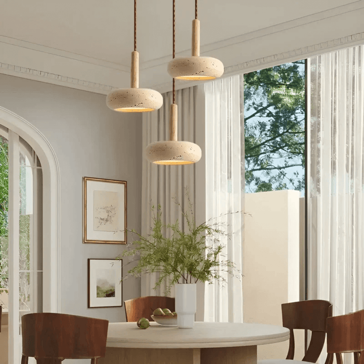 LED Loft Pendel Retro Trælook Design Lampe