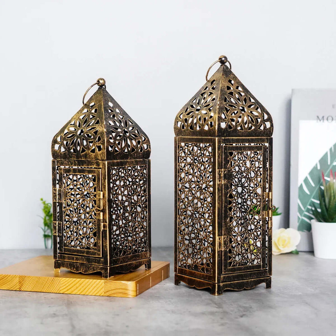 Vintage Metal Lantern Lysestage Dekoration