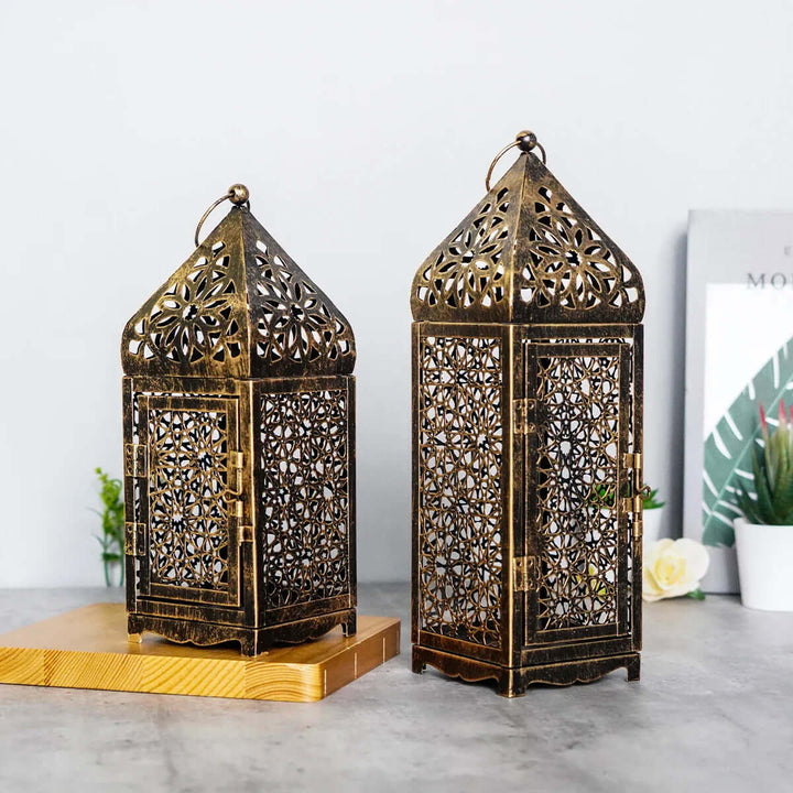 Vintage Metal Lantern Lysestage Dekoration