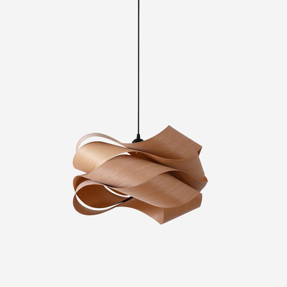 Moderne loft spisebordslampe i træ
