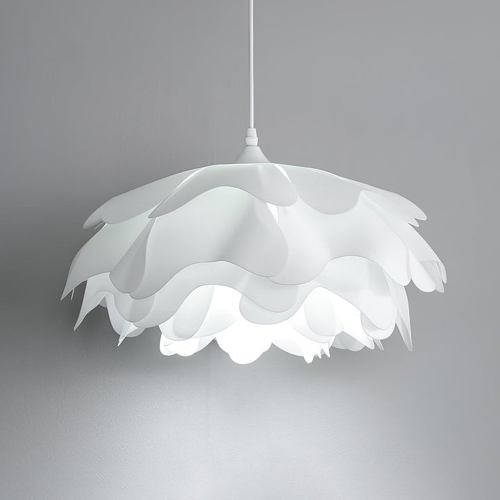 Hvid blomster LED pendellampe