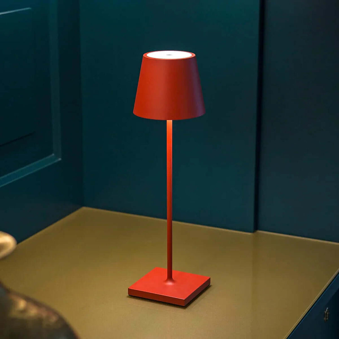 Dæmpbar LED Bordlampe, 38cm, Genopladelig & Touch