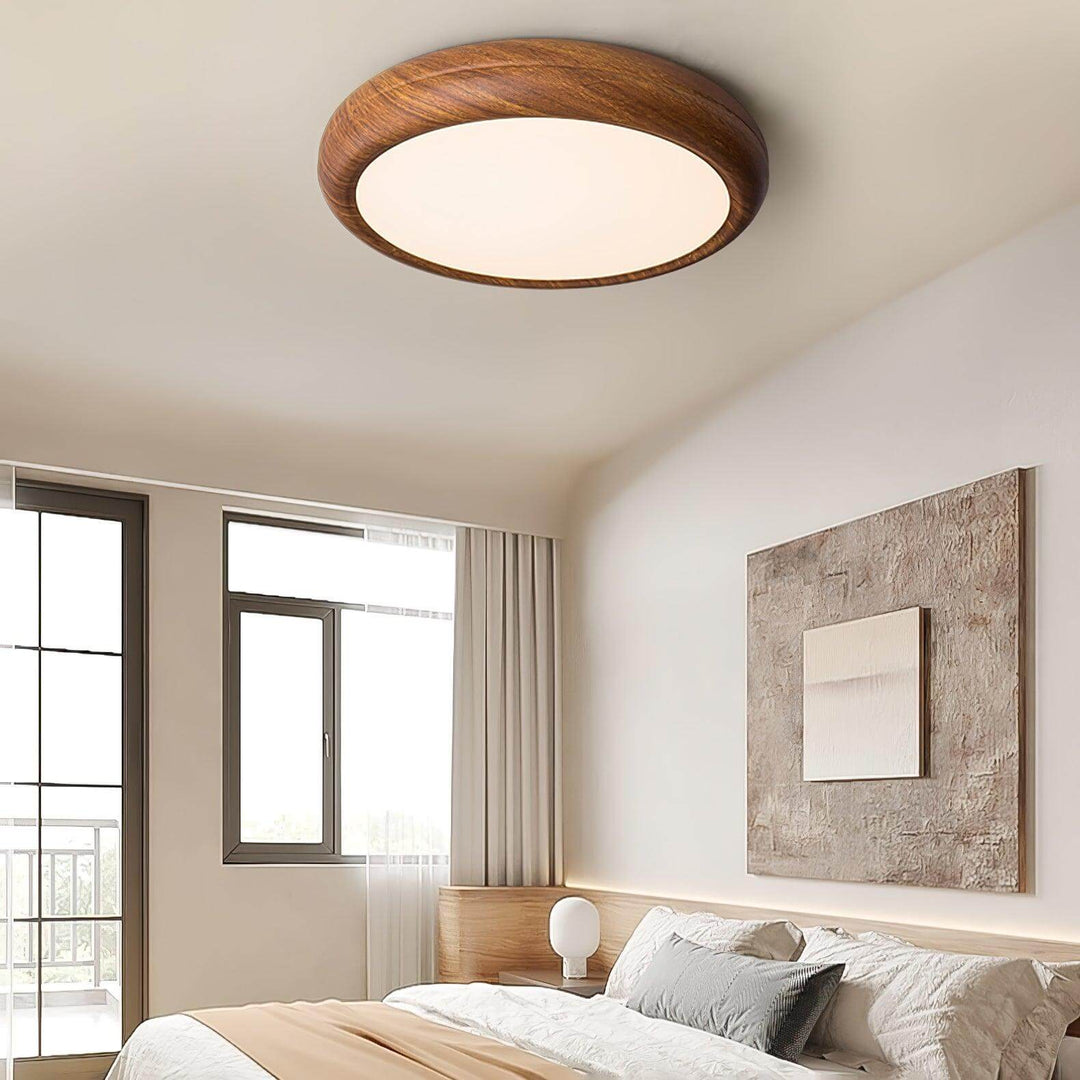 LED Loft Rund Loftlampe i Trælook