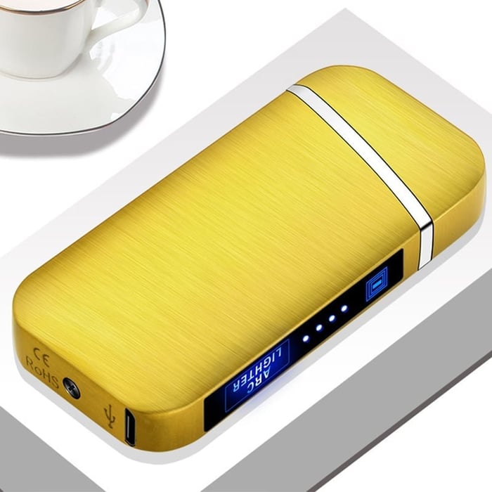 Moderne elektrisk lighter. Berøringsaktiveret, USB genopladelig med flammeløs, vindtæt tænding.
