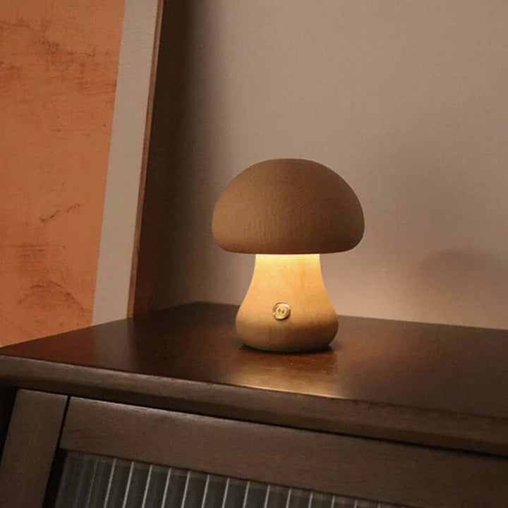 Træ Svampe LED Natlampe - Hyggelig Belysning til Børn