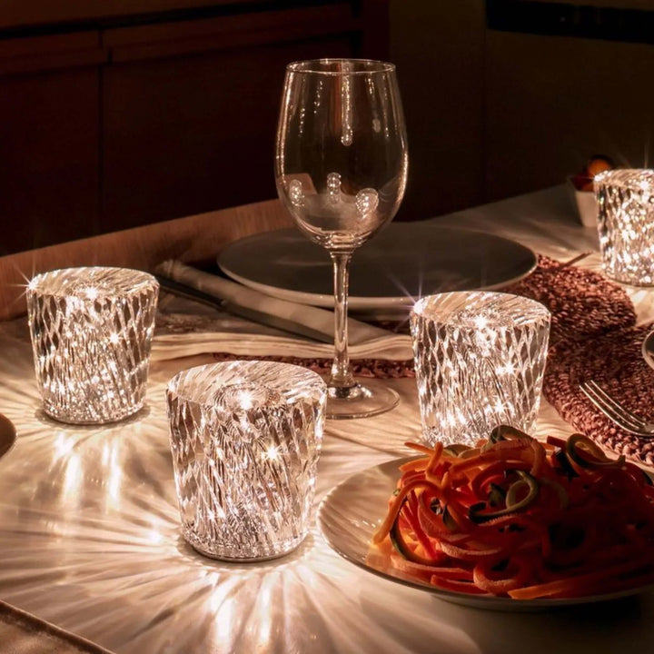 Elegant LED Krystal Diamant Bordlampe
