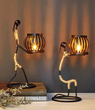 Retro Metal Lysestage Vintage | 24,5 cm