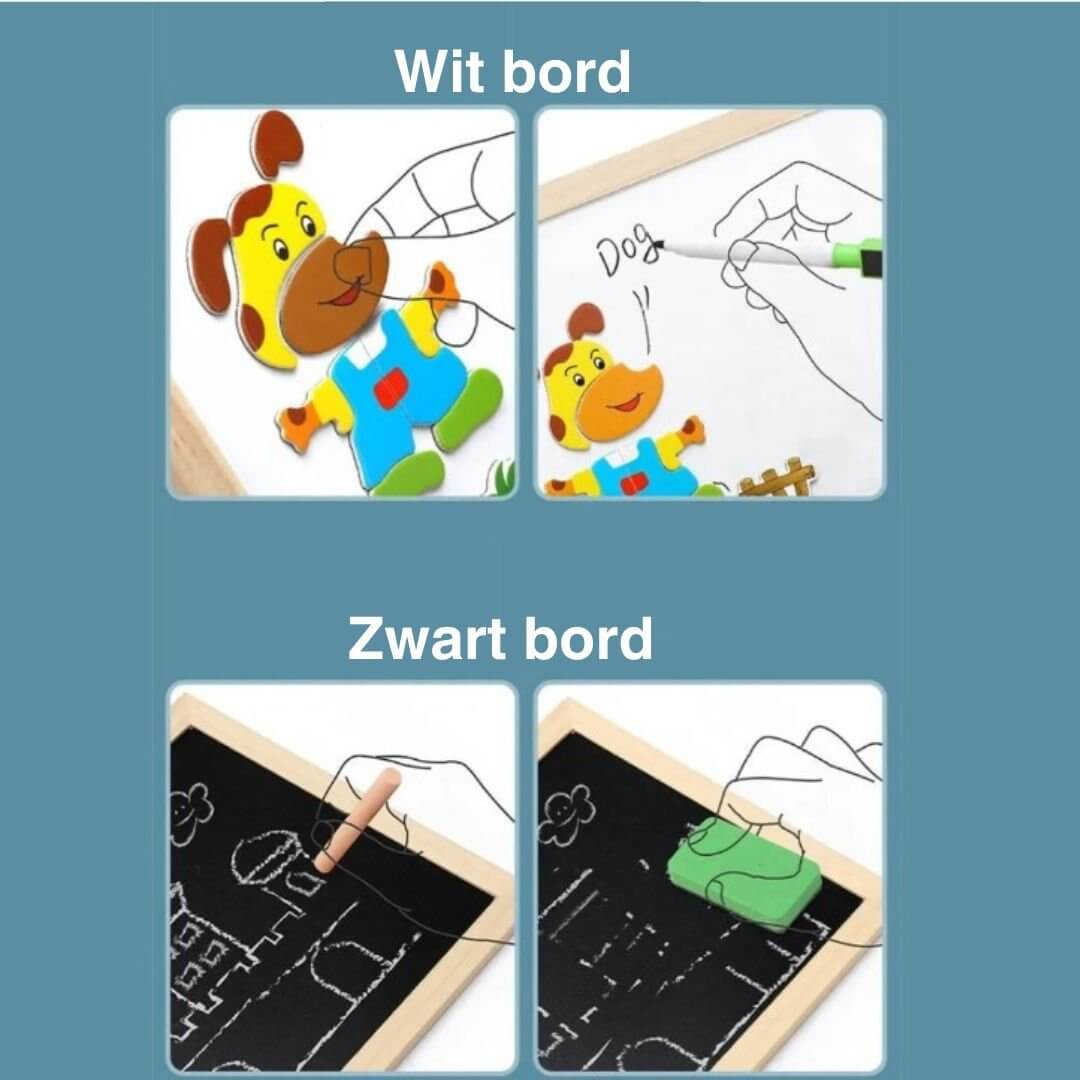 Børns dobbeltsidede tegnebræt