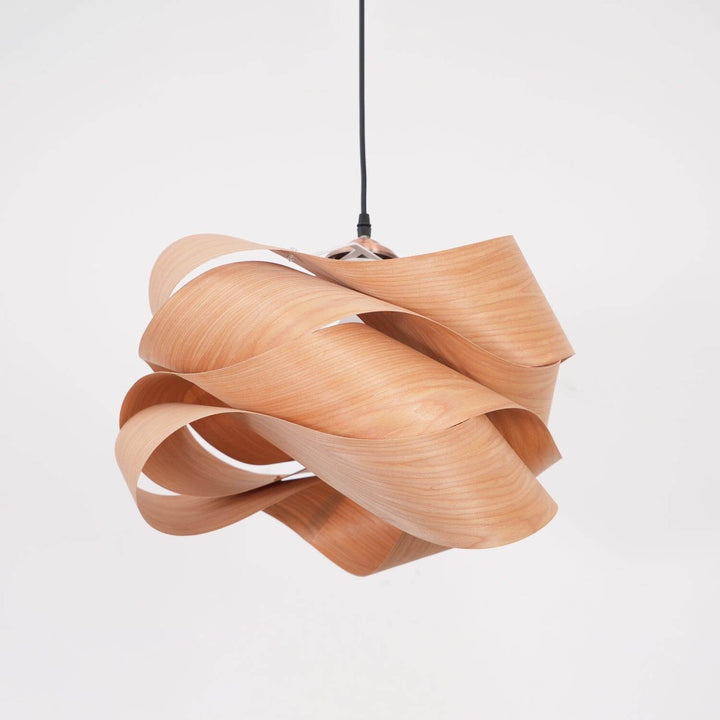 Moderne loft spisebordslampe i træ