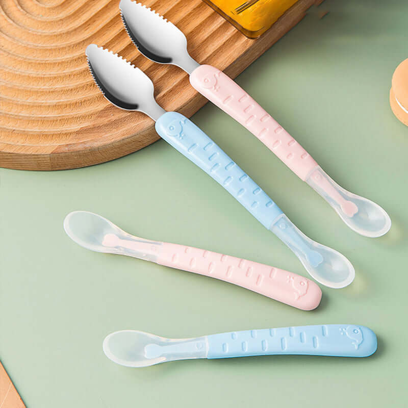 2-pak Silikone Babyskeer - blid og sikker fodring