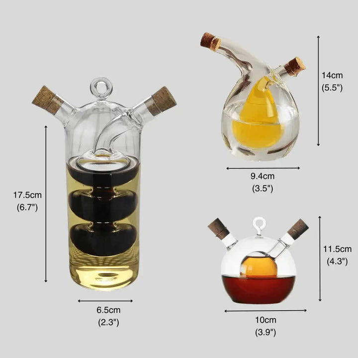 Glas-olie- og eddike dispenser