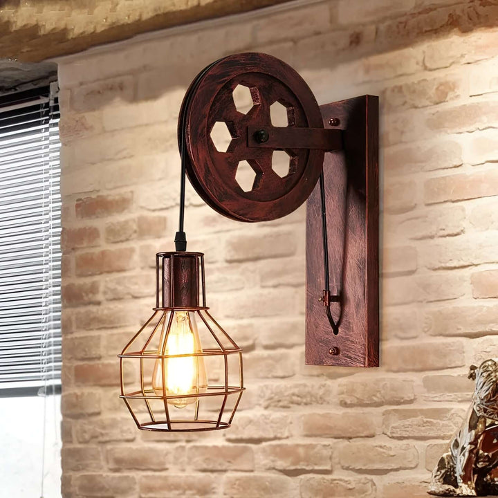 Vintage industriel LED væglampe