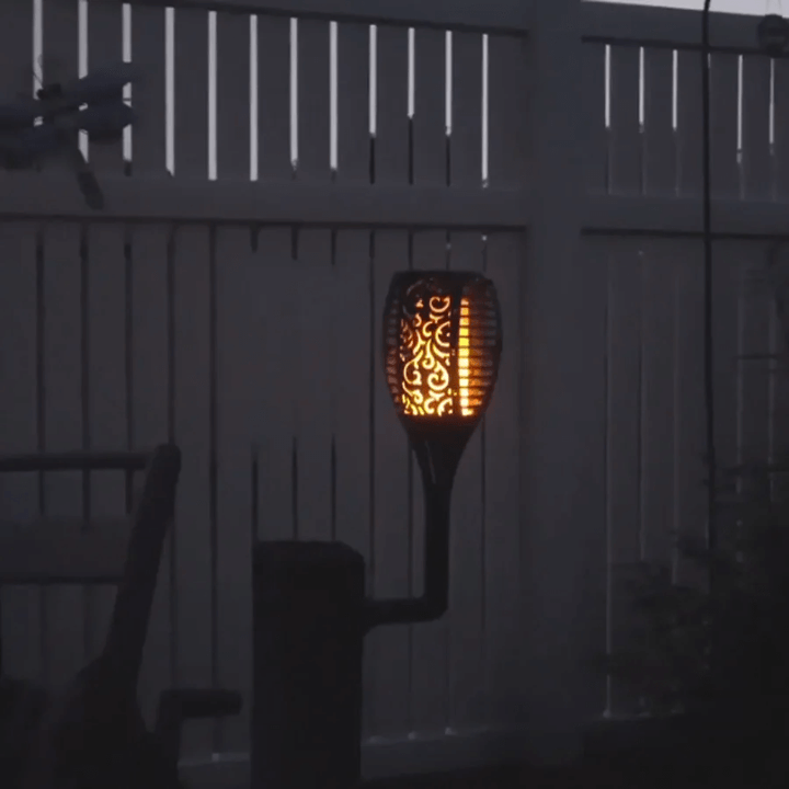 LED Havefakler Solardrevet Flimmerlys Udendørs Dekoration