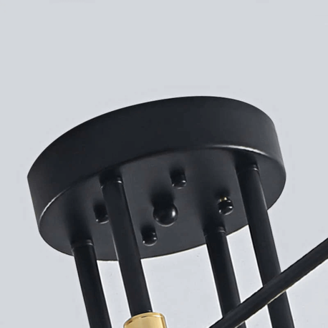 Elegant LED Loft Plafondlampe i Sort-Guld