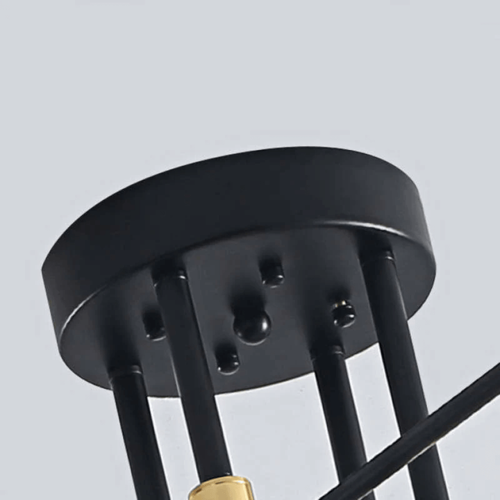Elegant LED Loft Plafondlampe i Sort-Guld