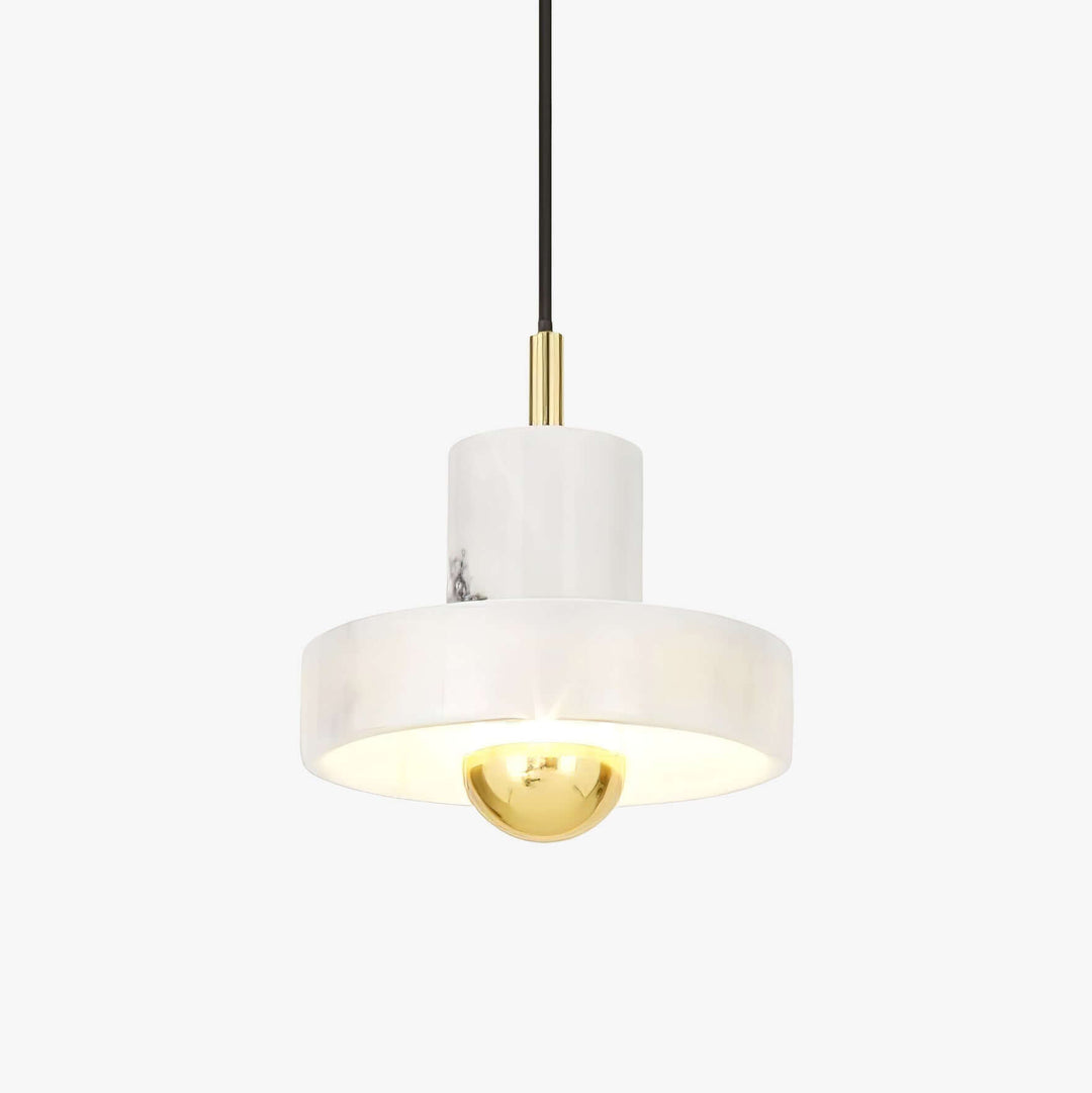 Marmor Pendellampe med Integreret LED-Lys
