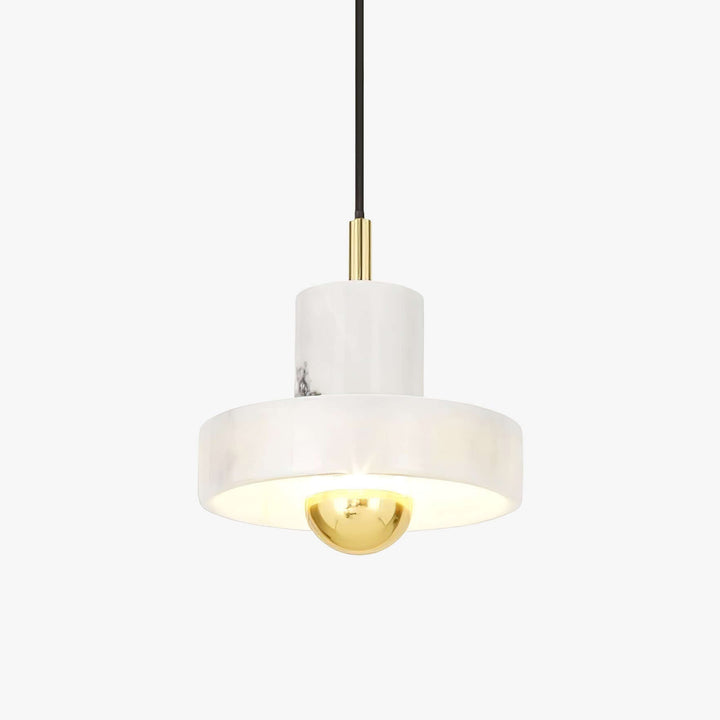 Marmor Pendellampe med Integreret LED-Lys