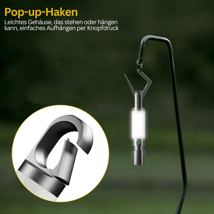 LED-lommelygte, 1000 lumen, 4 tilstande, USB-C