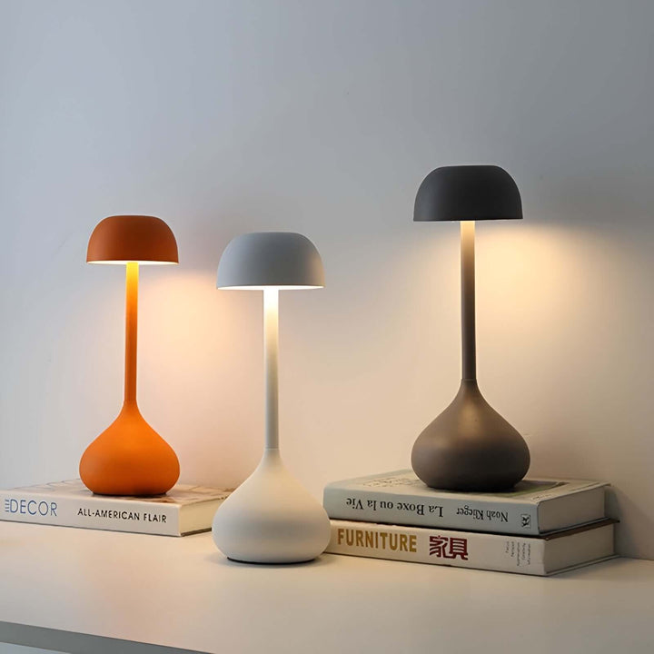Dæmpbar trådløs LED-bordlampe i svampedesign