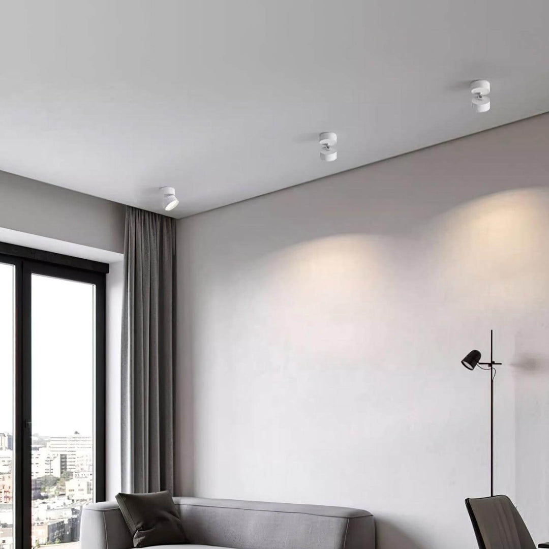 Justerbar loftlampe i aluminium, 10 cm