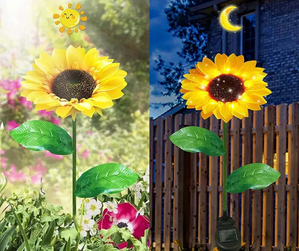 Solar LED Solcelle-Solsikkebelysning til Have